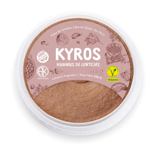 VIVET KYROS HUMMUS LENTEJAS 230 GRS
