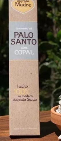 SAGRADA MADRE SAHUMERIO PALO SANTO CON COPAL