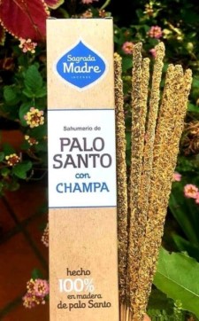 SAGRADA MADRE SAHUMERIO PALO SANTO CON CHAMPA