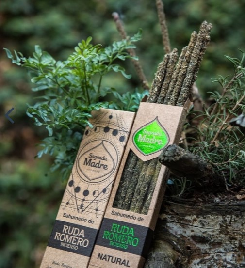 SAGRADA MADRE SAHUMERIO RUDA ROMERO INCIENSO NATURAL