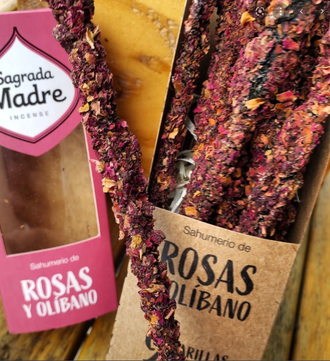 SAGRADA MADRE SAHUMERIO ROSAS Y OLIBANO