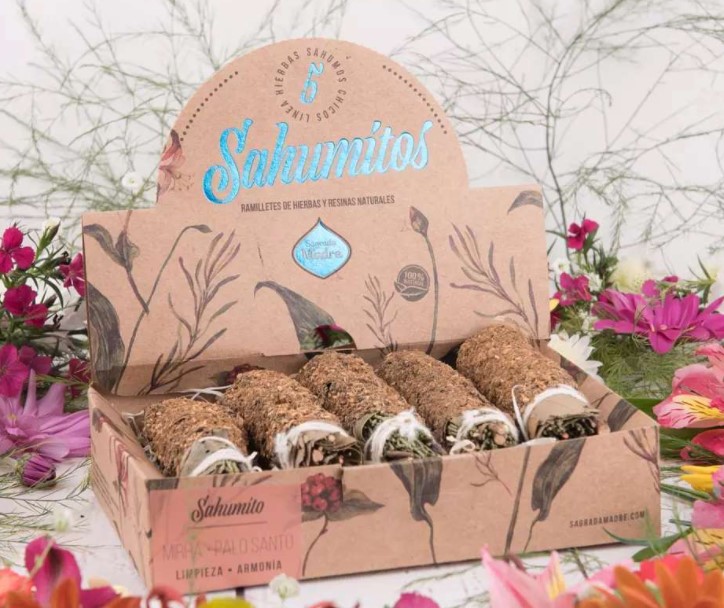 SAGRADA MADRE SAHUMITOS CAJAX5 MIRRA PALO SANTO