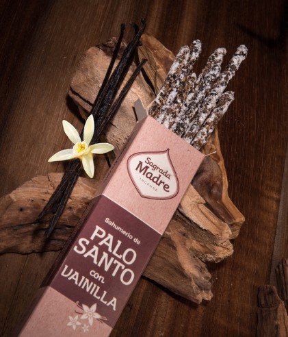 SAGRADA MADRE SAHUMERIO PALO SANTO CON VAINILLA