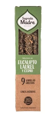 SAGRADA MADRE SAHUMERIO EUCALIPTO LAUREL CEDRO