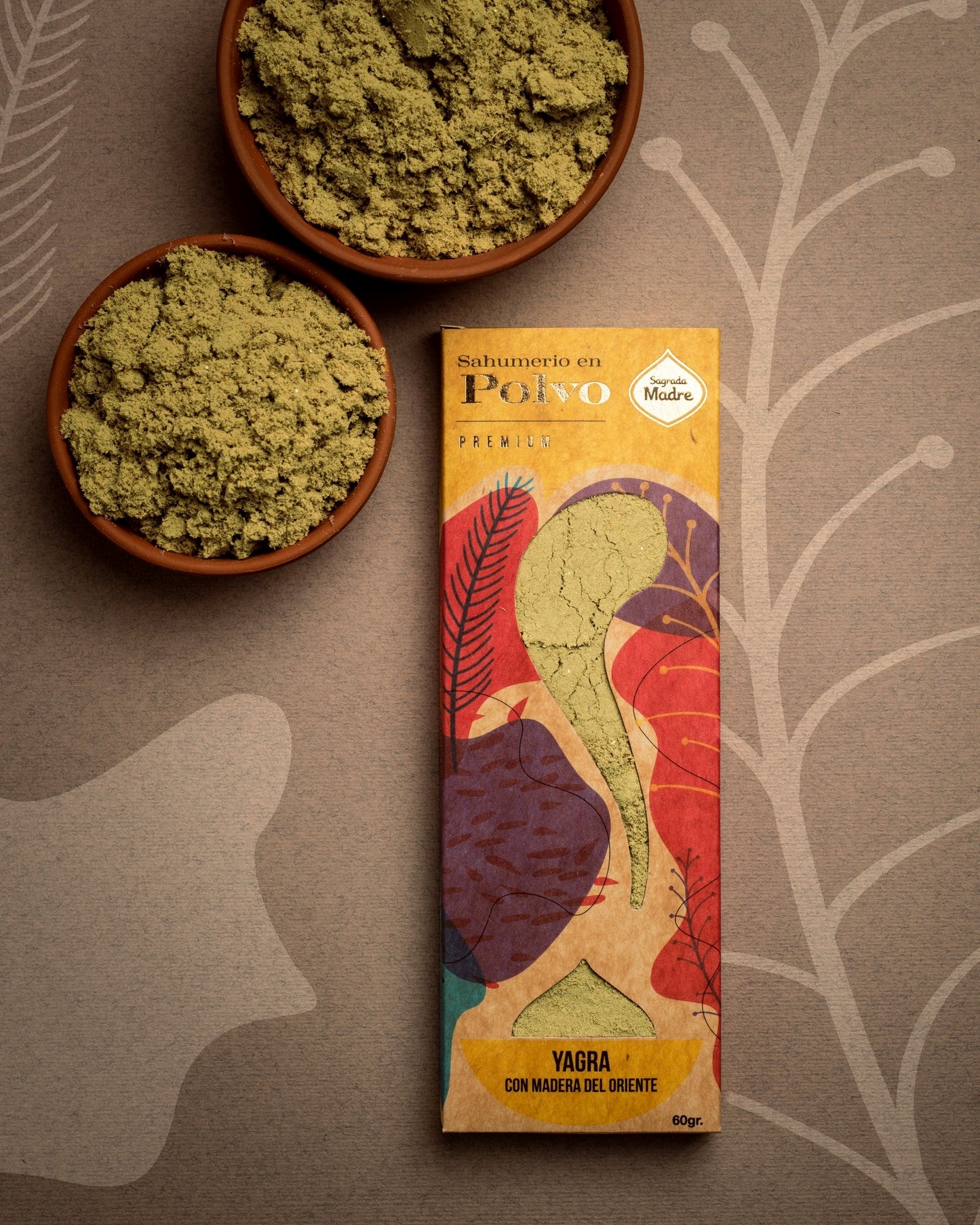 SAGRADA MADRE SAHUMERIO EN POLVO YAGRA - MADERA ORIENTE