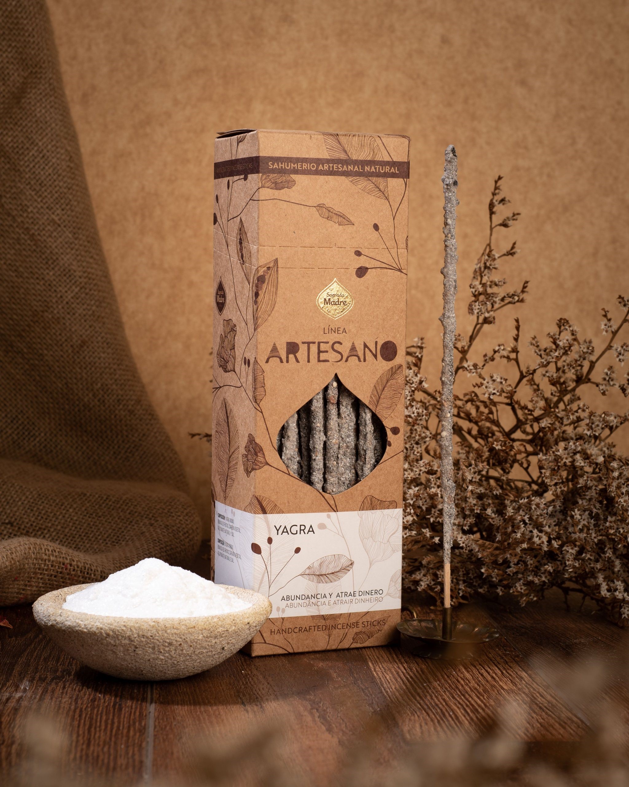 SAGRADA MADRE SAHUMERIO ARTESANO YAGRA 30 UNID