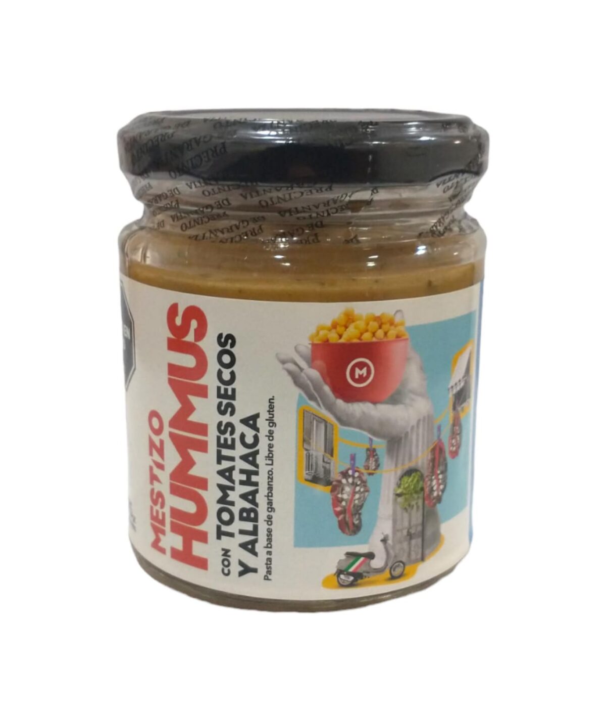 MESTIZO HUMMUS TOMATES SECOS Y ALBAHACA 175 GRS