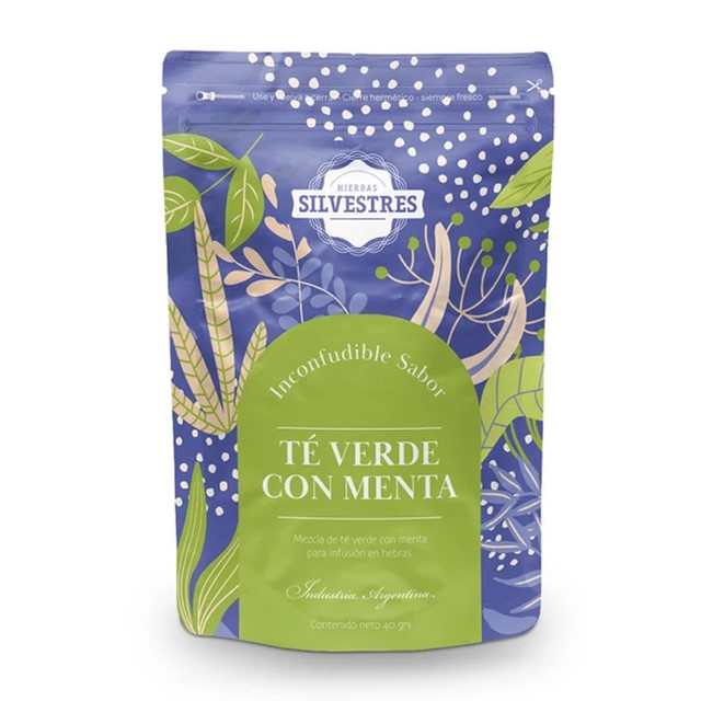HIERBAS SILVESTRES TE VERDE CON MENTA 40 GRS