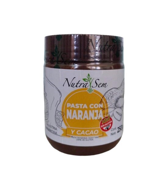 NUTRASEM PASTA DE MANI CON NARANJA Y CACAO 250 GRS