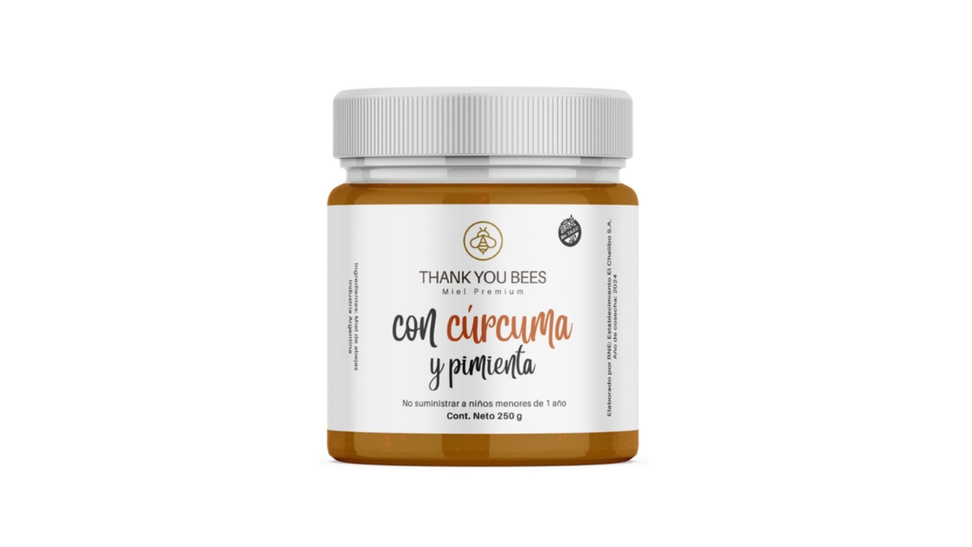 THANK YOU MIEL CON CURCUMA Y PIMIENTA 250 GRS