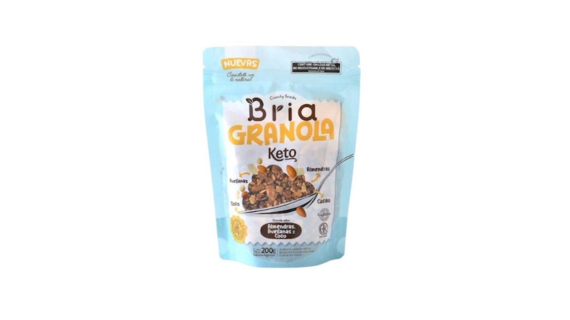 BRIA GRANOLA KETO ALMENDRAS, AVELLANAS Y COCO 200 GRS