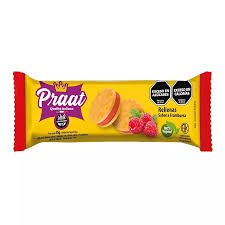 PRAAT GALLETITAS RELLENAS SABOR FRAMBUESA 85 GRS