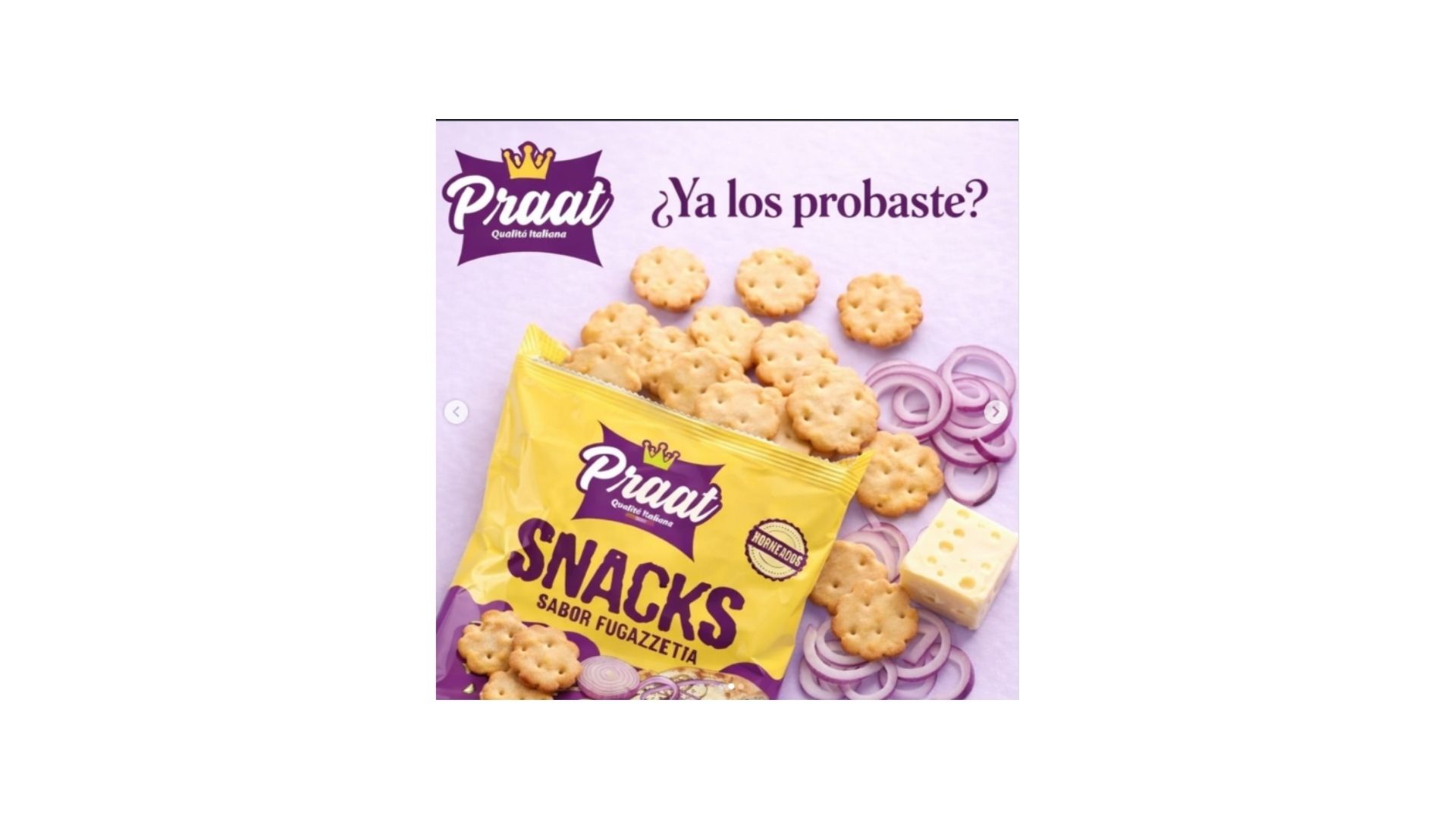PRAAT SNACKS FUGAZZETA 55 GRS