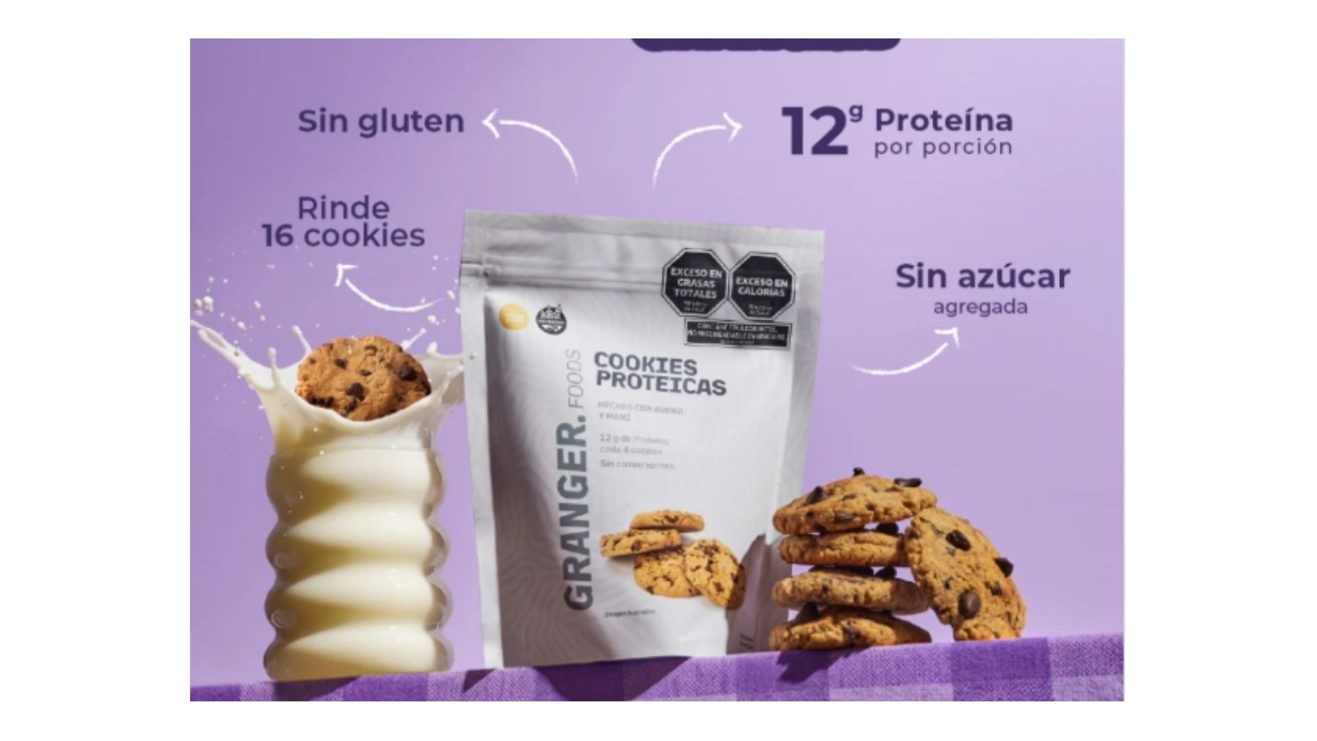 GRANGER COOKIES PROTEICAS VAINILLA CHIP 220 GRS