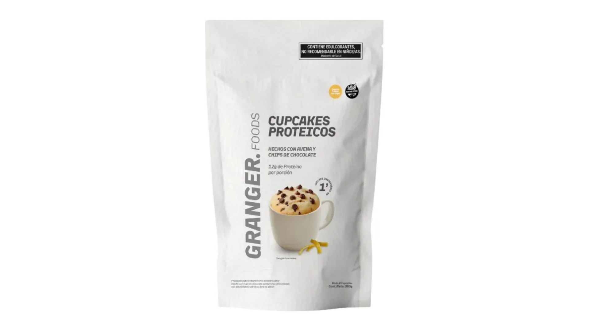 GRANGER CUPCAKES PROTEICOS VAINILLA LEMON CON CHIP 360 GRS