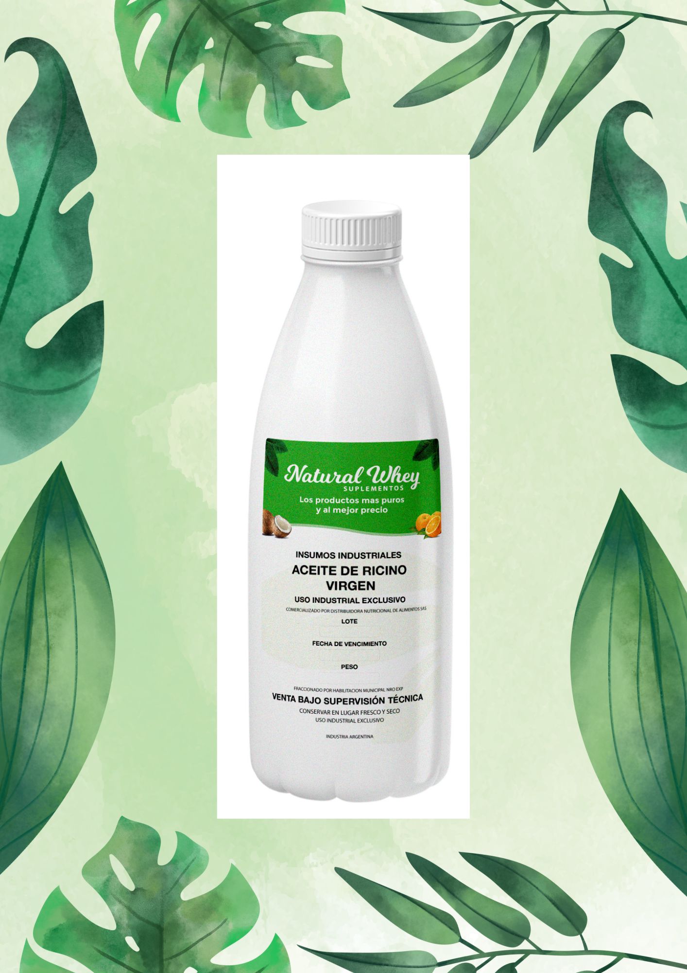 NATURAL WHEY ACEITE DE RICINO 250 ML