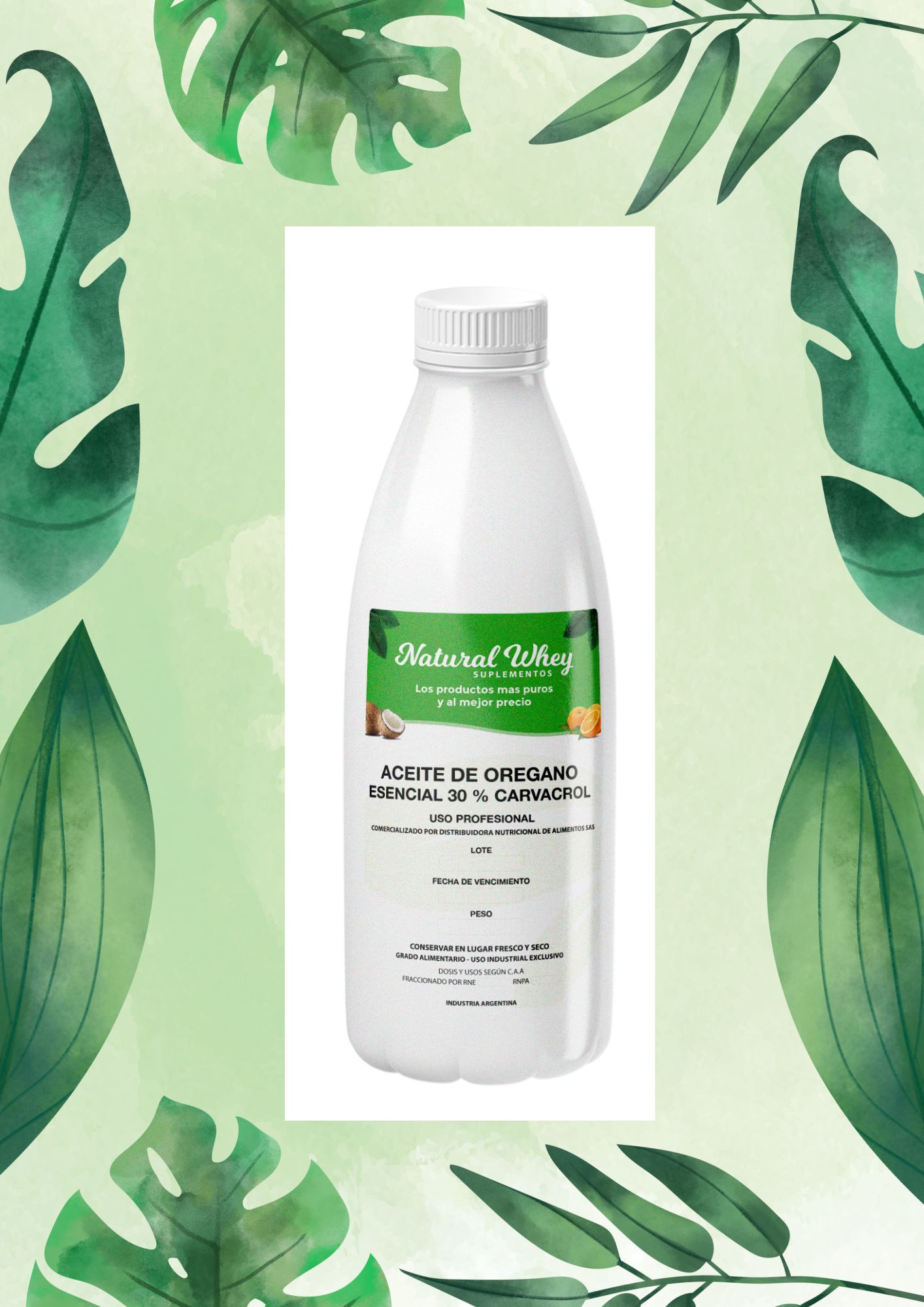 NATURAL WHEY ACEITE DE OREGANO 20 ML