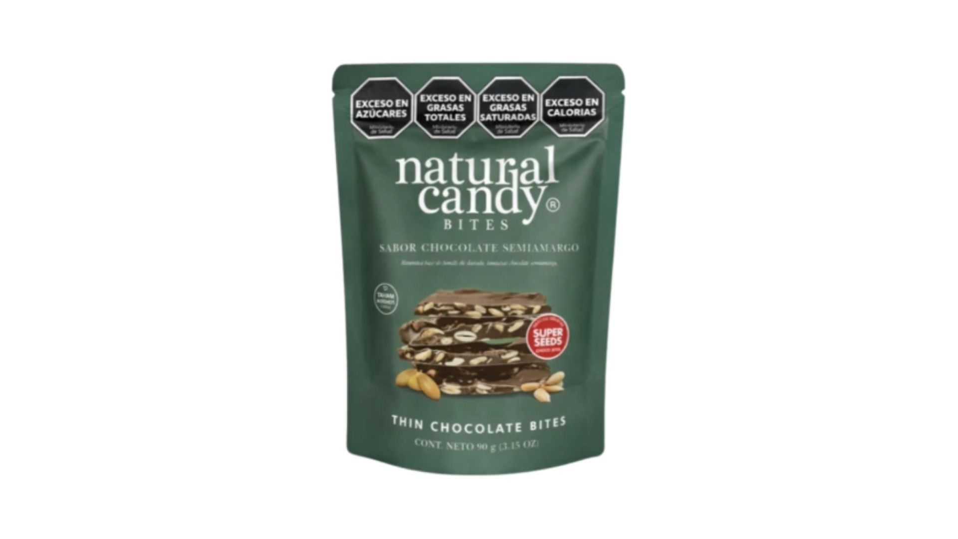 NATURAL CANDY THIN CHOCOLATE BITES 90 GRS