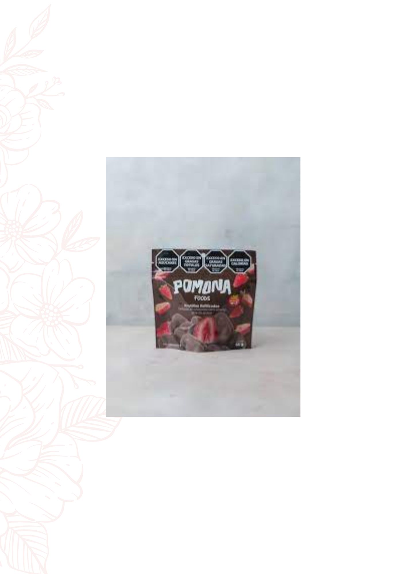 POMONA FRUTILLAS LIOFILIZADAS BAÑADAS EN CHOC SEMI AMARGO 65 GRS