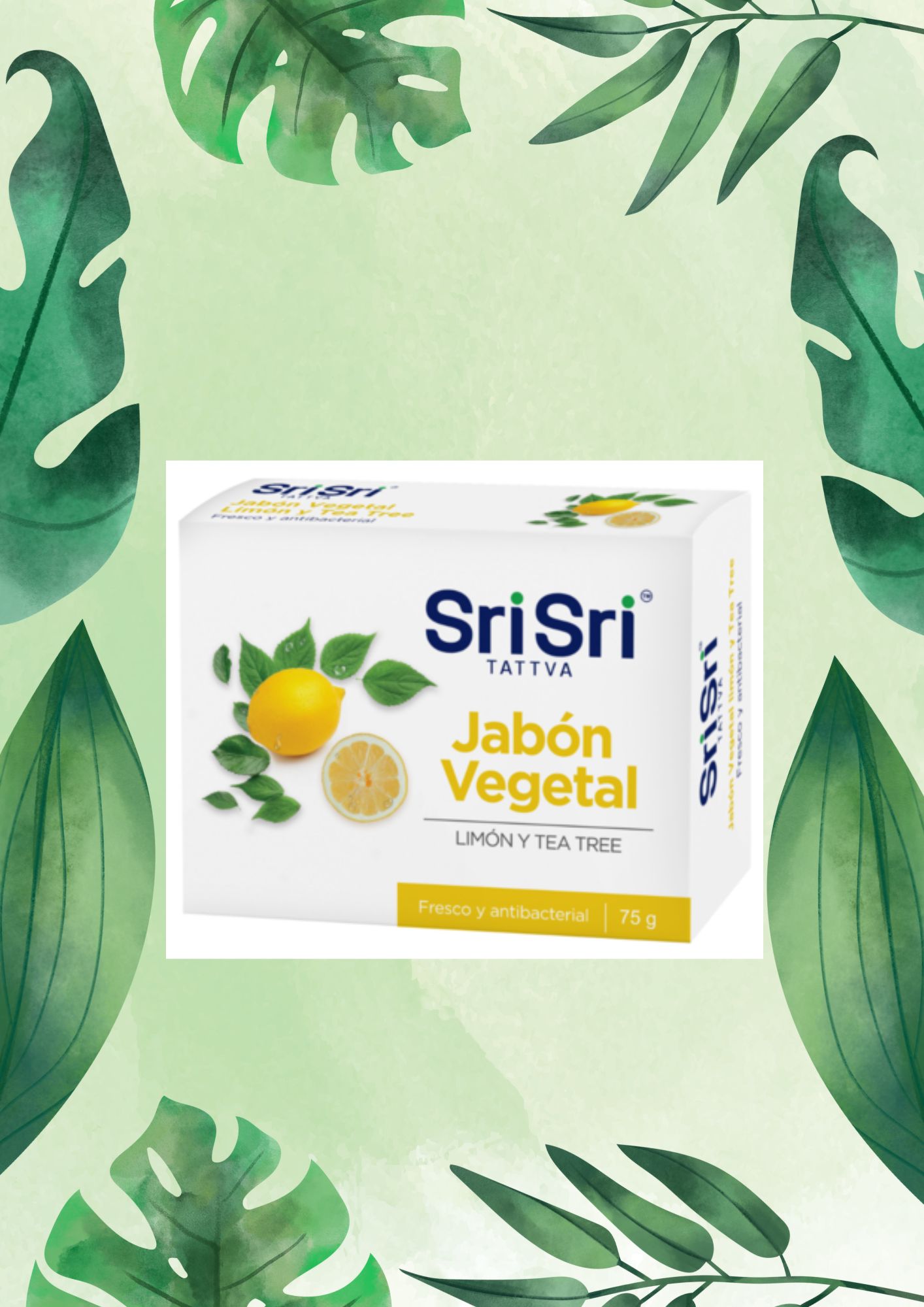 AYURVEDA JABON VEGETAL LIMON Y TEA TREE 75 GRS