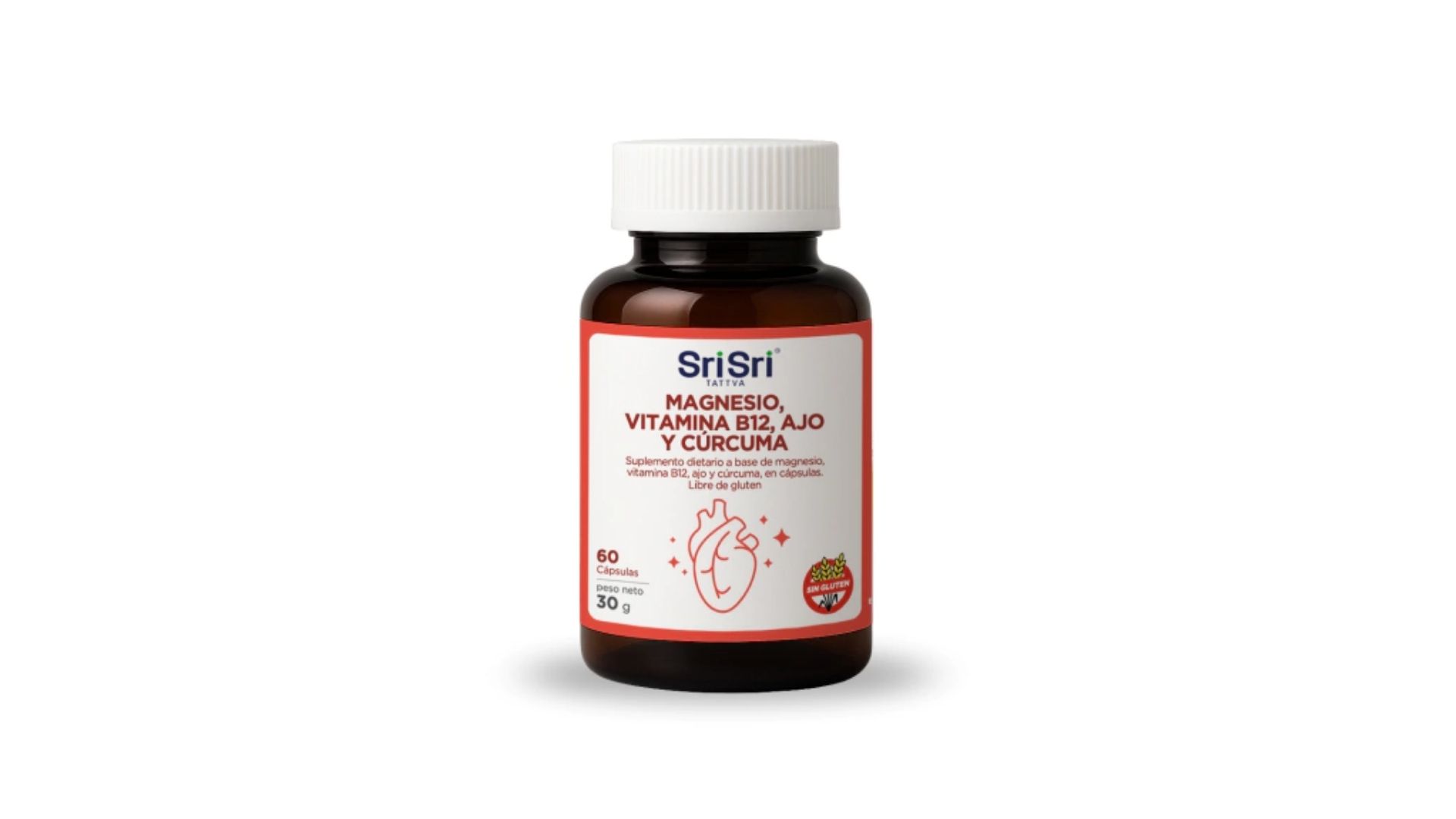 AYURVEDA MAGNESIO, VITAMINA B12, AJO Y CURCUMA 60 CAPS