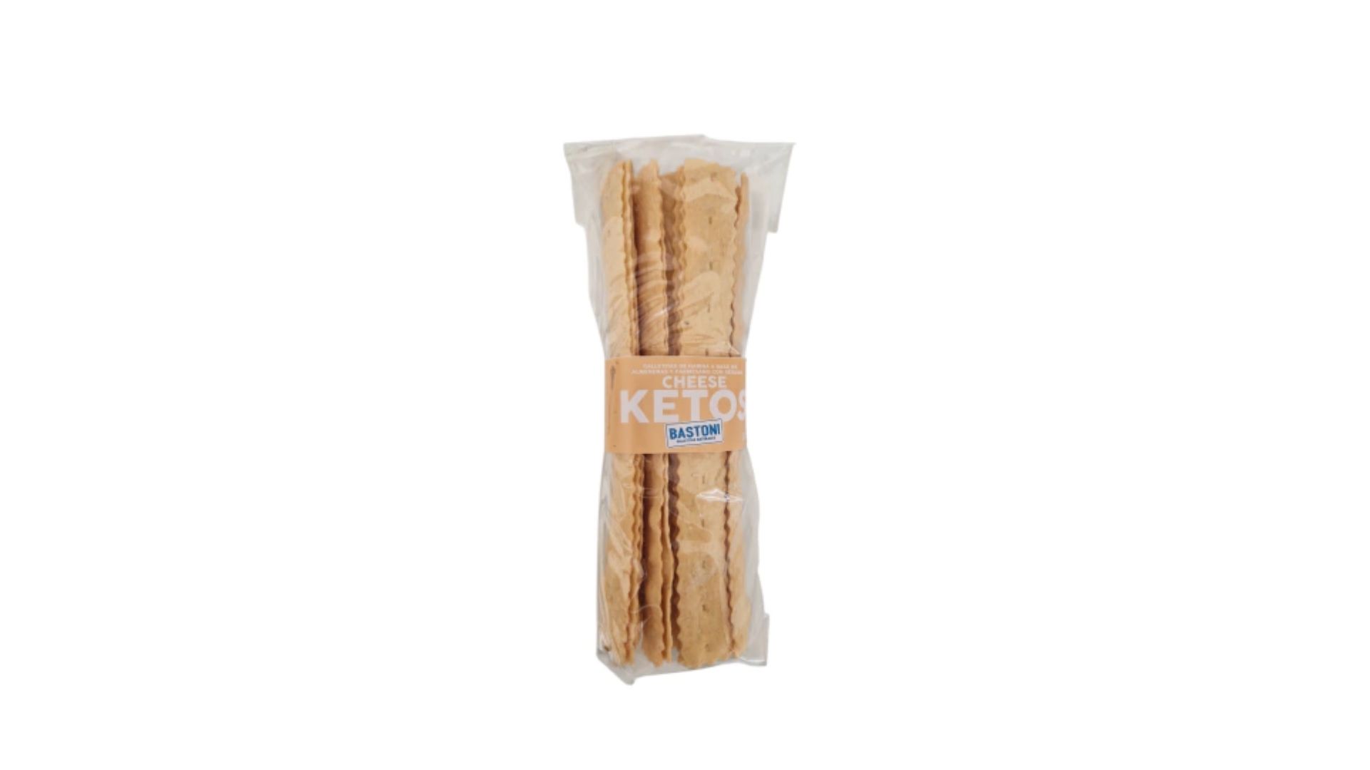 BASTONI GRISINES KETO PARMESANO, ALMENDRAS Y CEBOLLA 100 GRS