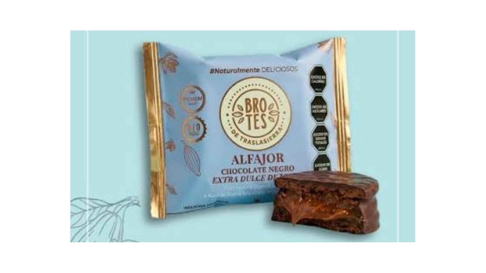 BROTES TRASLASIERRA ALFAJOR CHOCOLATE NEGRO EXTRA 12 UNID