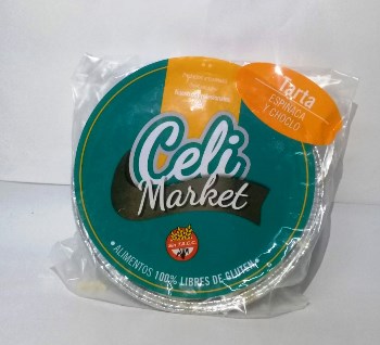 Celi Market TARTA DE ESPINACA Y CHOCLO 220 grs