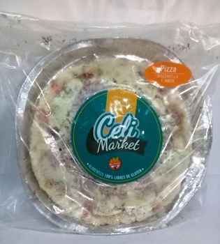 Celi Market PIZZAS DE MUZZARELA Y JAMON 380 grs