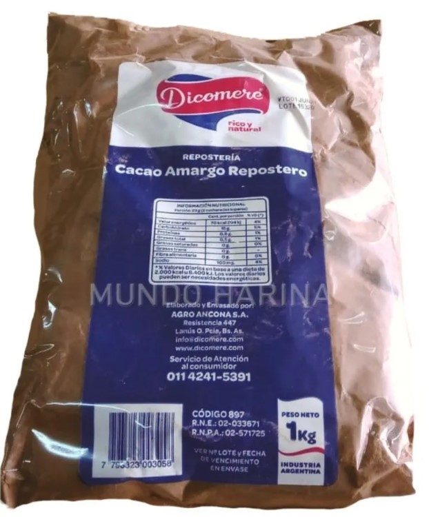 DICOMERE CACAO AMARGO 1 KG
