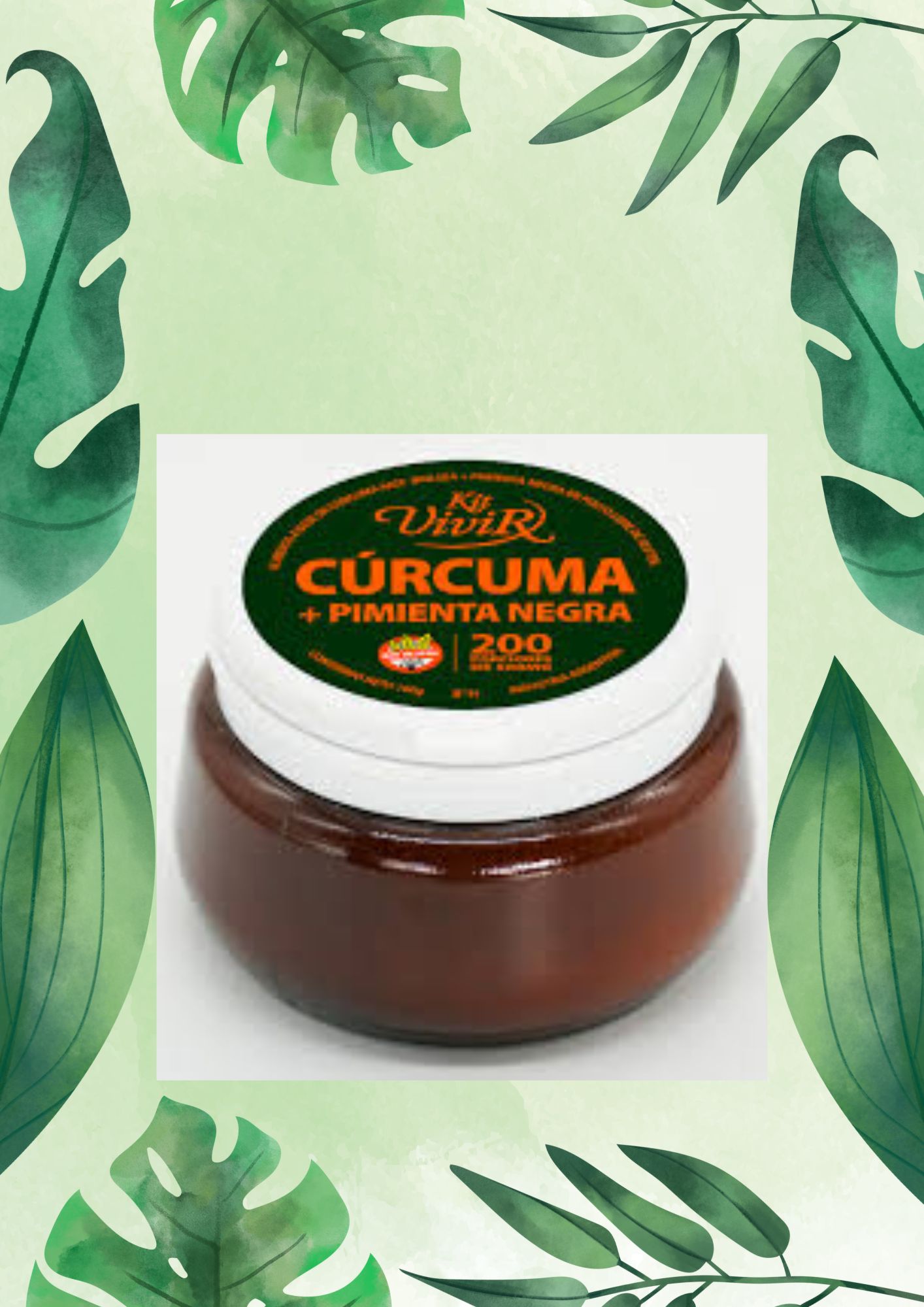 KIT VIVIR CURCUMA + PIMIENTA NEGRA POTE 100 GRS