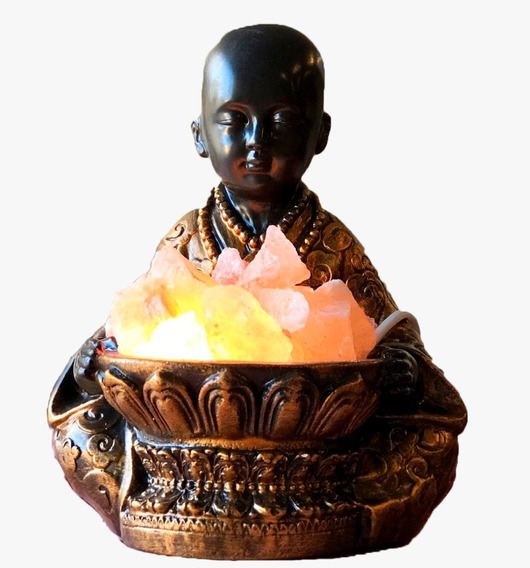 LLAMA SAGRADA LAMPARA DE SAL BUDA MONJE 20X15