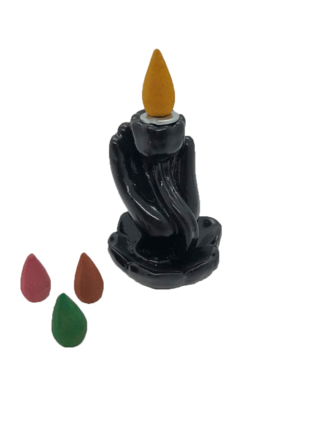 LLAMA SAGRADA CASCADA DE HUMO MANO CON FLOR