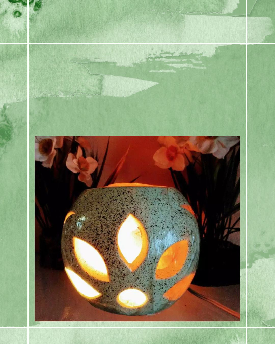 LLAMA SAGRADA LAMPARA DE SAL FANAL REDONDO