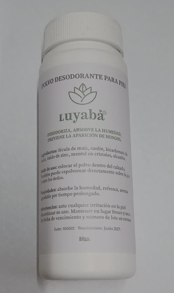 LUYABA POLVO DESODORANTE PARA PIES 80 GRS
