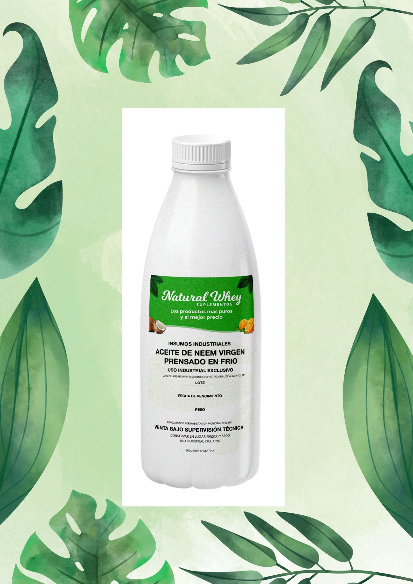 NATURAL WHEY ACEITE DE NEEM VIRGEN 50 ML