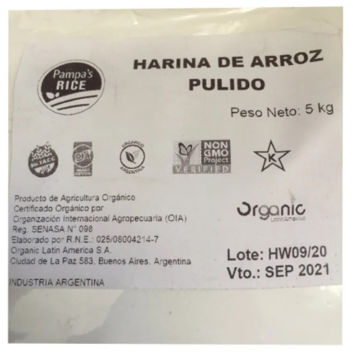 PAMPAS RICE HARINA ARROZ PULIDO 5 KG