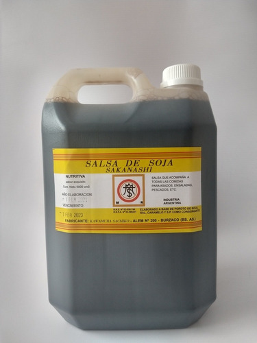 SAKANASHI S. SOJA AMARILLA 5 LT