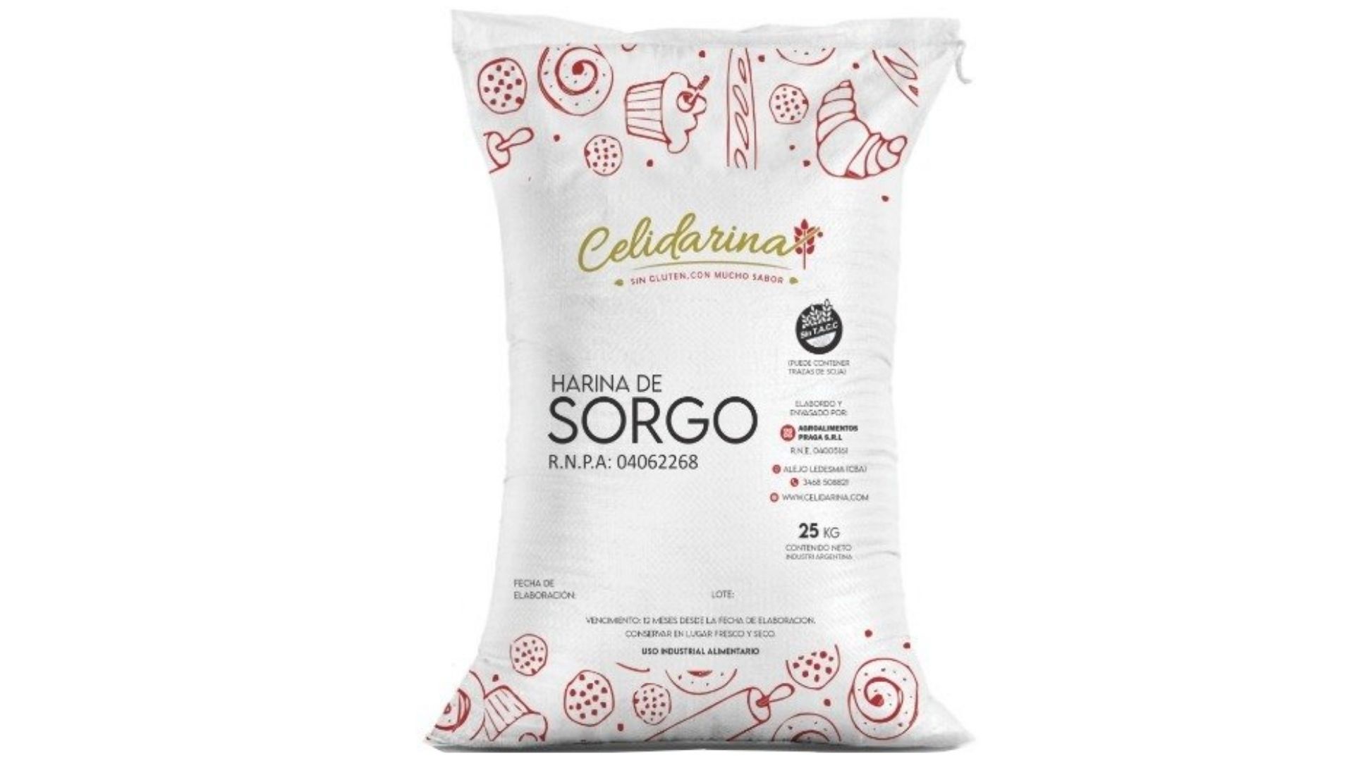 CELIDARINA HARINA SORGO 25 KG