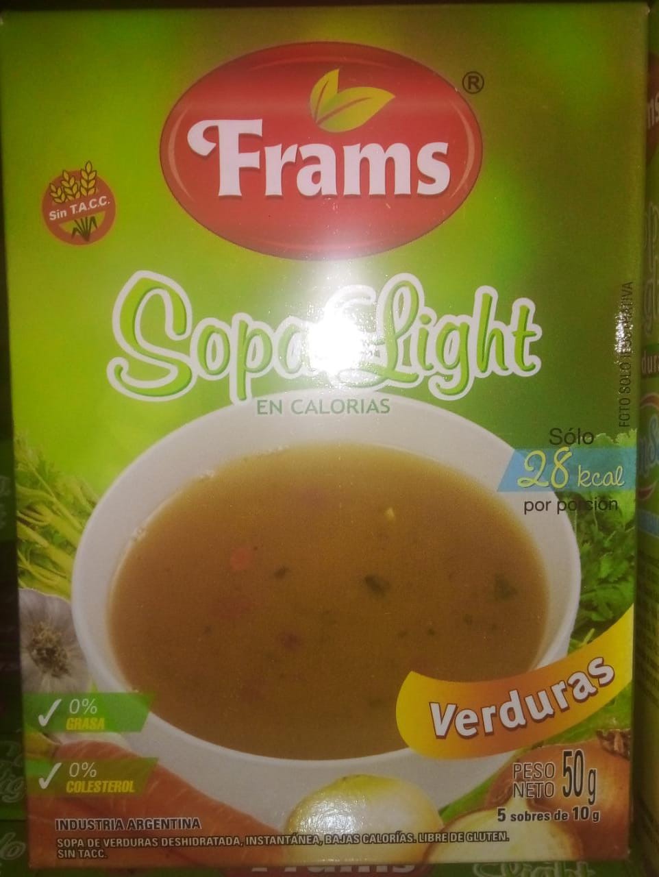 NATURAL FRAMS SOPA DE VERDURA CON SAL 50 grs