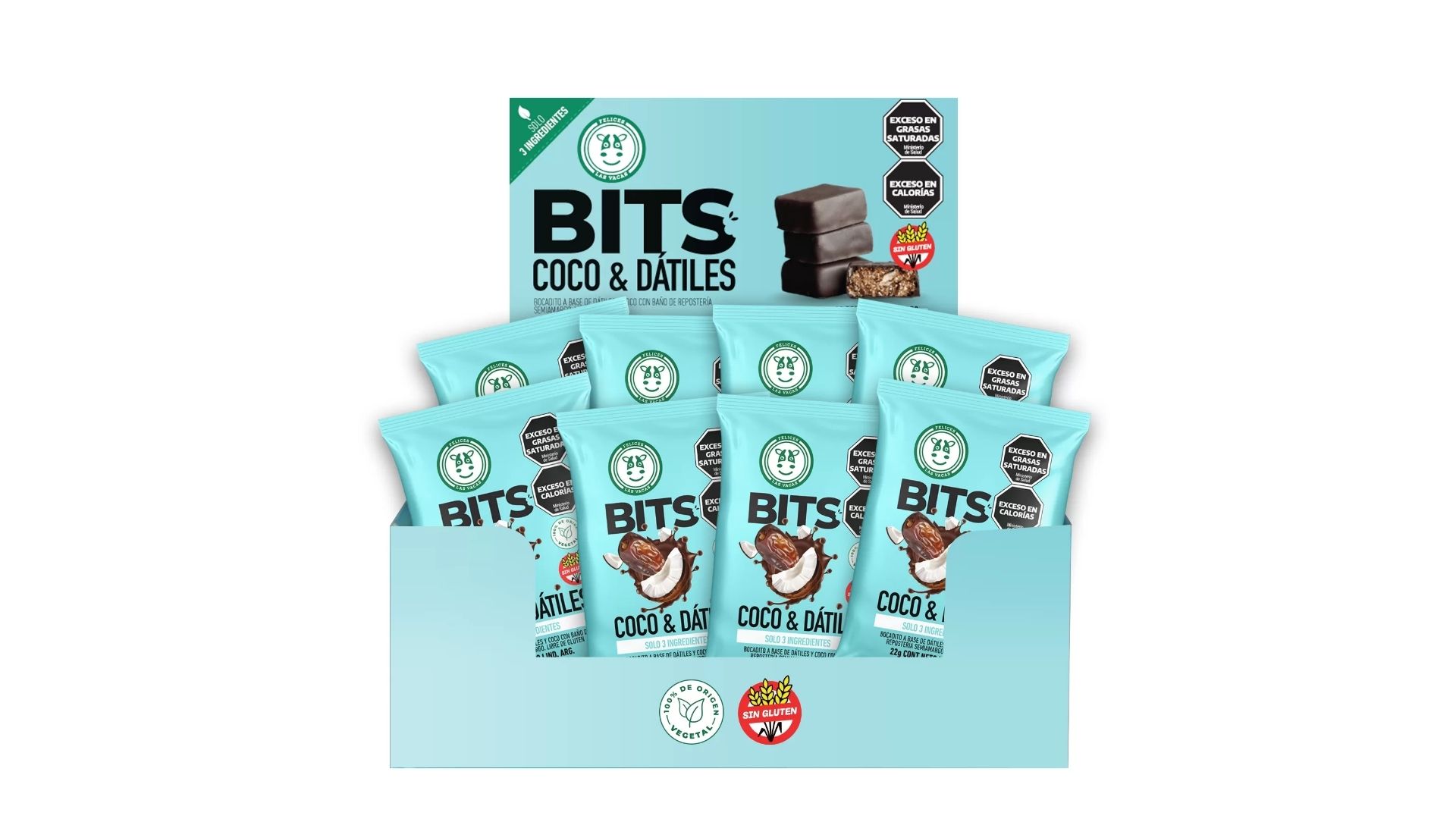 FELICES LAS VACAS BITS COCO Y DATILES 12 UNID