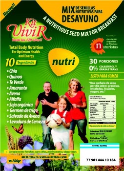 KIT VIVIR DETOX NUTRI MIX DE SEMILLAS DESAYUNO 250 GRS
