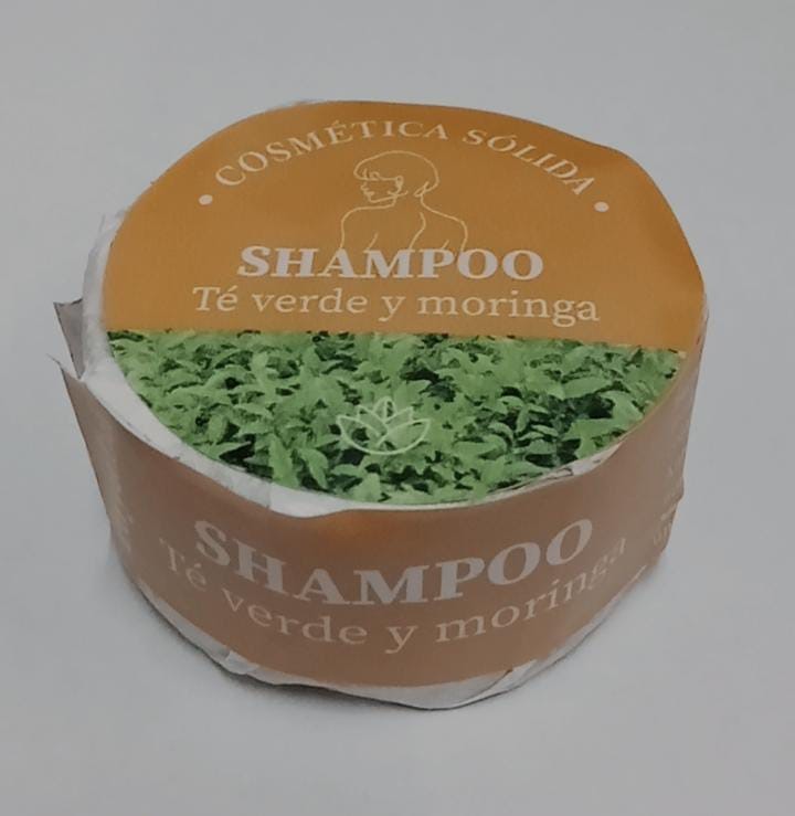 LUYABA SHAMPOO SOLIDO TE VERDE Y MORINGA